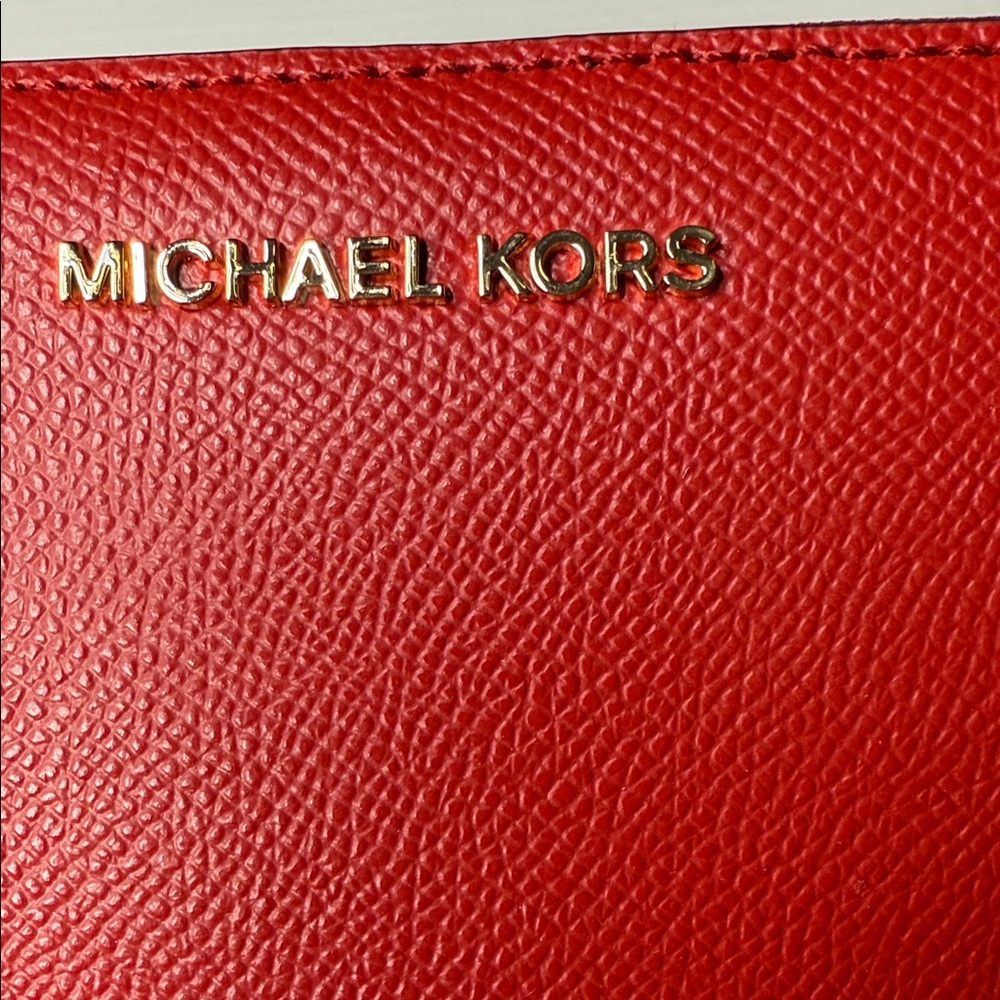 Michael Kors Cherry Red Wristlet Clutch - Picture 4 of 4